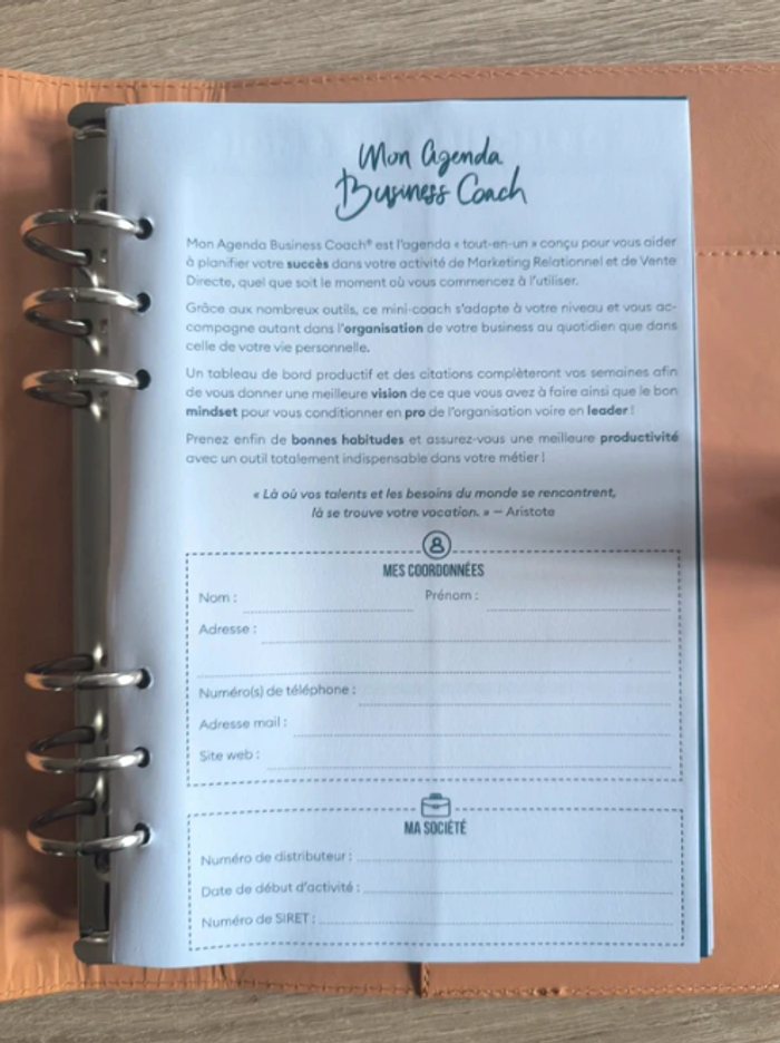 Un agenda business coach en cuir rouge - photo numéro 8