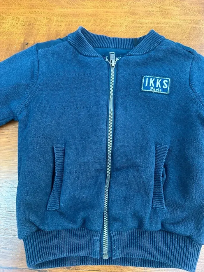 Gilet IKKS blue marine épais 3 ans - photo numéro 3