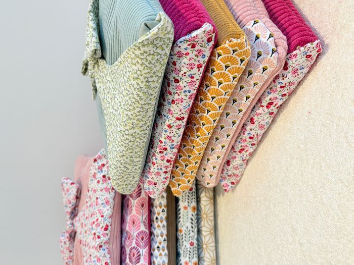 Pochette à livre de poche ou liseuse Rose Pâle fleurie - photo numéro 3