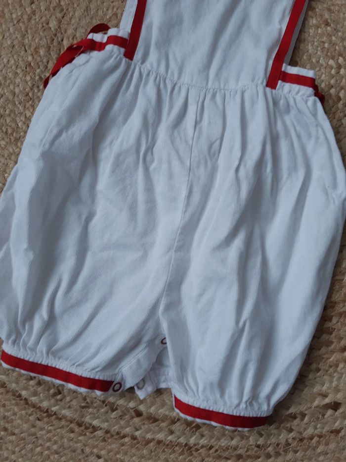 Barboteuse blanche et rouge avec bandeau Kids Minis 74 cm - photo numéro 3