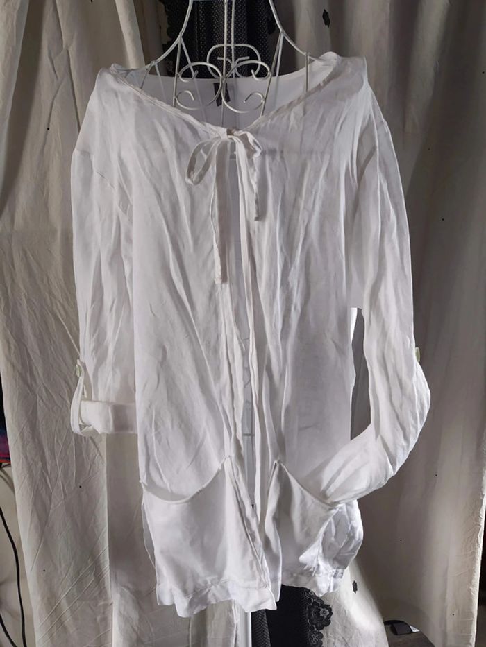 Gilet tunique long blanc Lady Captain - photo numéro 8