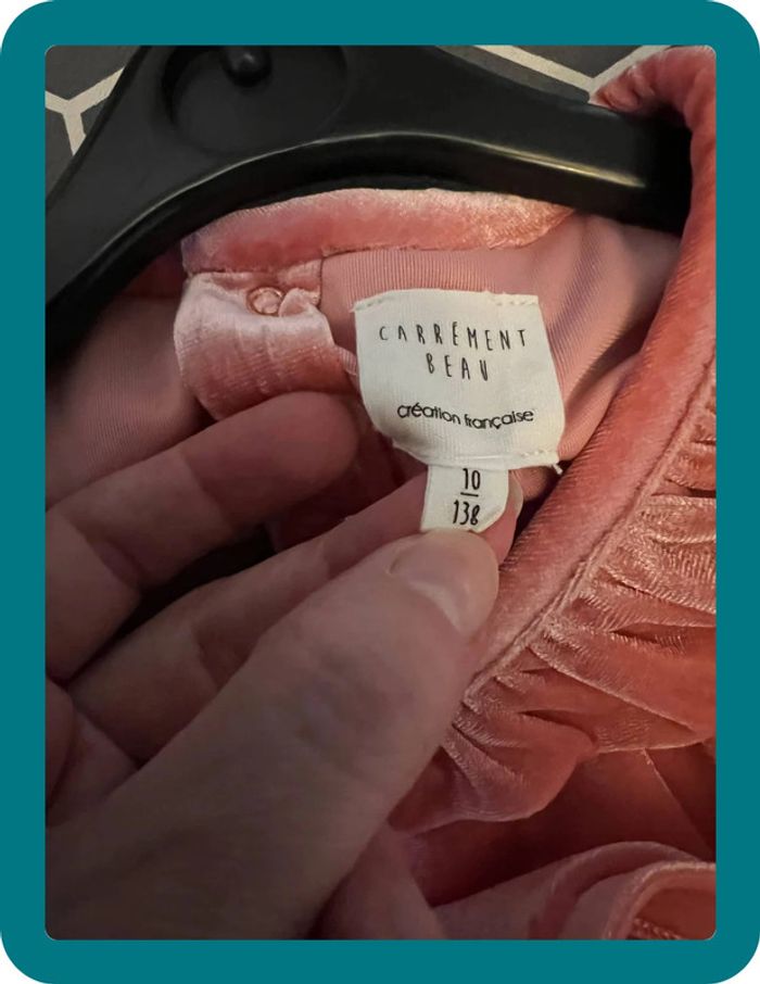 Blouse velours col froncé 10 ans - Carrément Beau - photo numéro 5