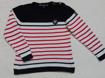 Terre de Marins pull coton marinière 5 ans