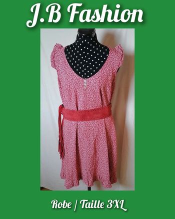 Robe mi-longue d'été fleurs Taille 3XL J. B Fashion