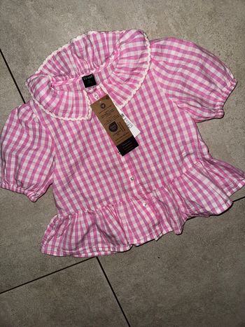 Blouse vichy Kiabi neuve 4 ans 