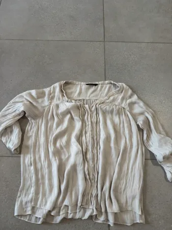 Chemise beige 'foncé", bon état, taille L/XL ample