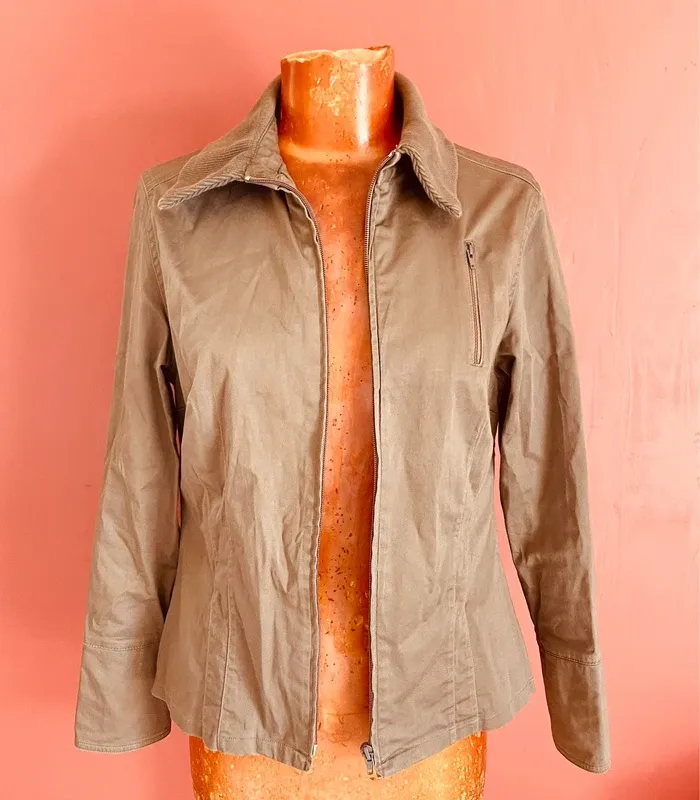 Jolie veste marron en coton Jacqueline Riu vintage