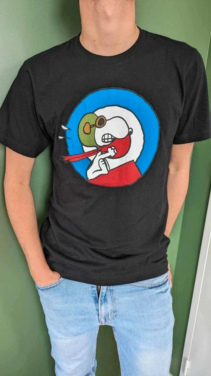 T-shirt noir graphique Peanut x Uniqlo