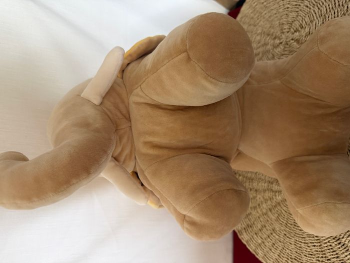 Doudou peluche musicale Elephant beige orange Les Loustics Moulin Roty - photo numéro 4