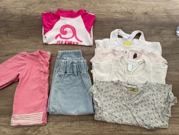 Lot 7 vêtements été Fille -18M-
