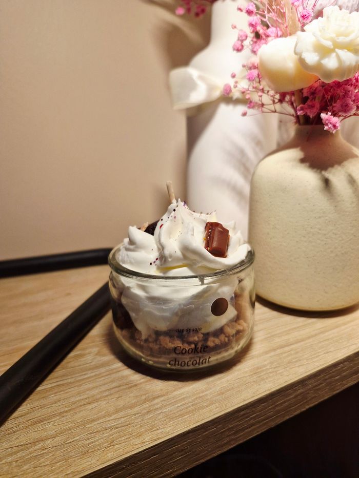Bougies gourmandes 160g cookie chocolat et pomme d'amour - photo numéro 6