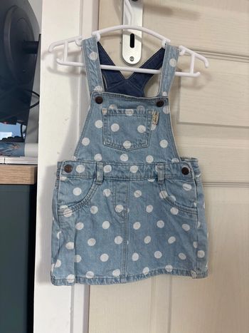 Robe de type salopette en jean, 18 mois, Kiabi