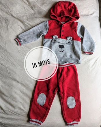 Ensemble jogging bébé garçon ours 18 mois en BE