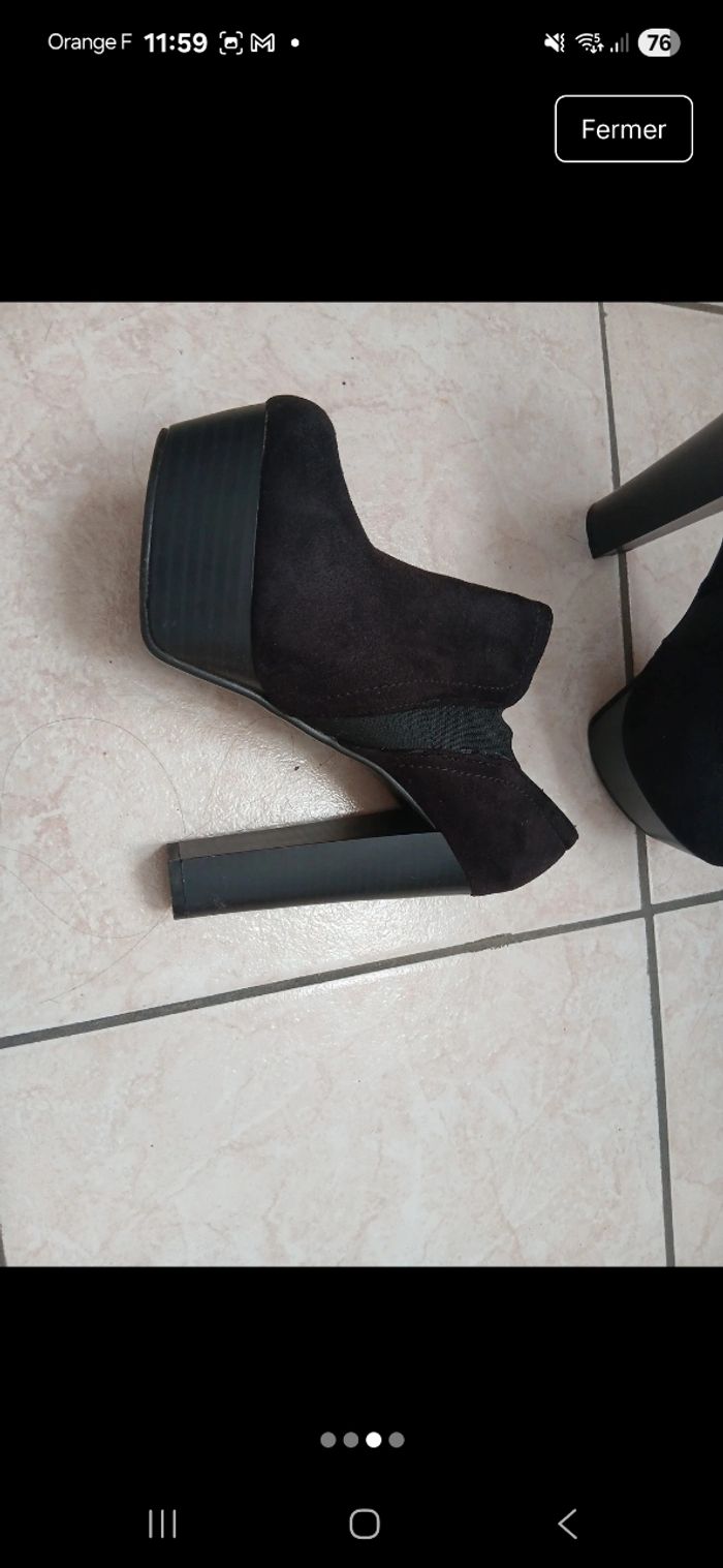 Bottines a talon 13cm taille 37 - photo numéro 3