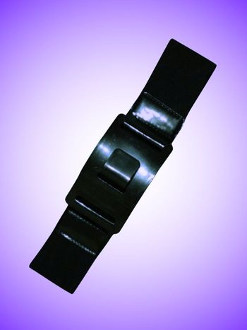 Ceinture Corset/Taille Haute Large – Élastique Noir – Fermeture Plaque Laquée – 72 cm – Très Bon État