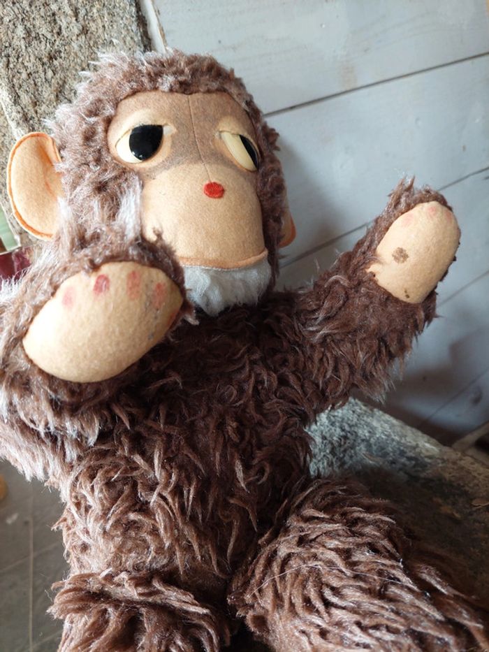 Ancienne grande peluche singe - photo numéro 5