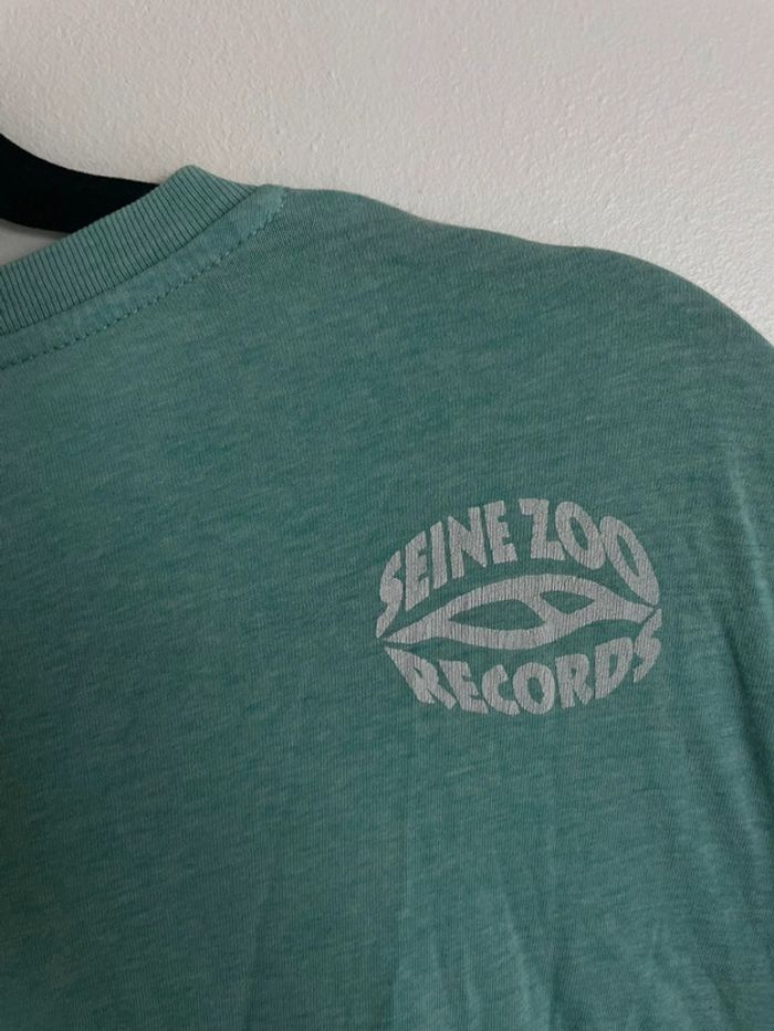 T-shirt vert d’eau Seine zoo records S-crew - photo numéro 3
