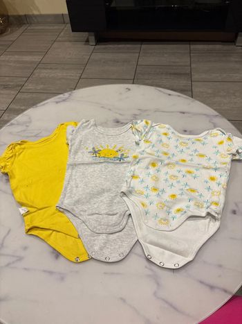 Lot de 3 bodys manches courtes