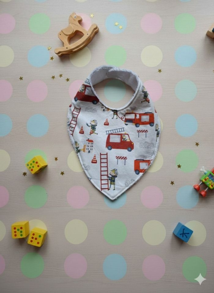 Bavoir bandana 18 mois à 36 mois Création fait main artisanale - photo numéro 4