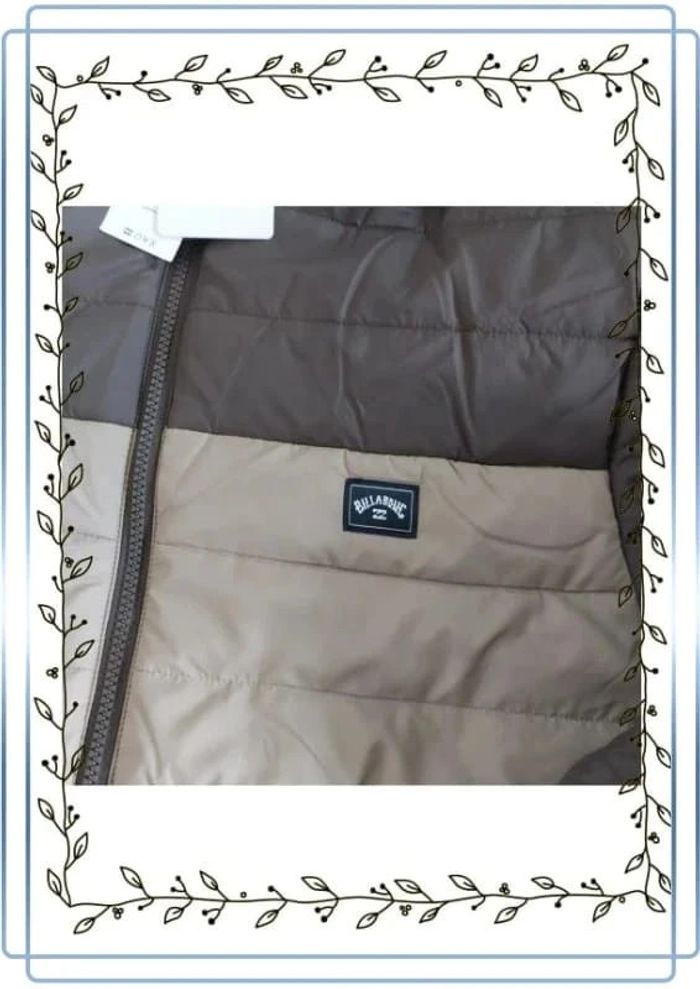 Manteau Billabong surf check puffer marron, taille S, neuf avec étiquette, valeur 100€ - photo numéro 2