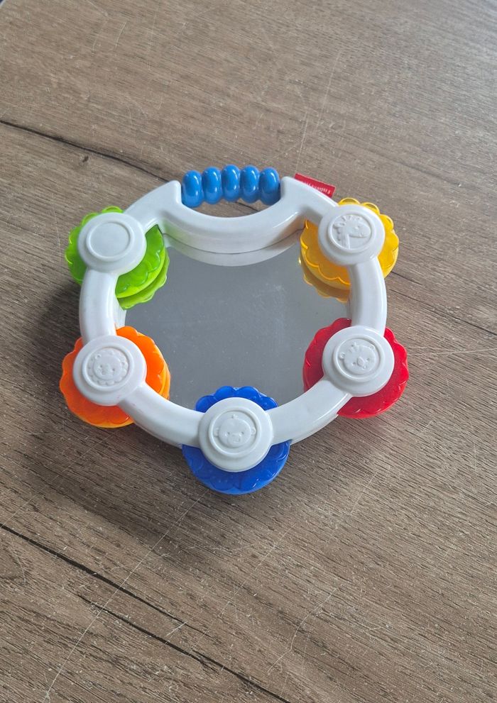 Tambourin bébé avec miroir - photo numéro 3