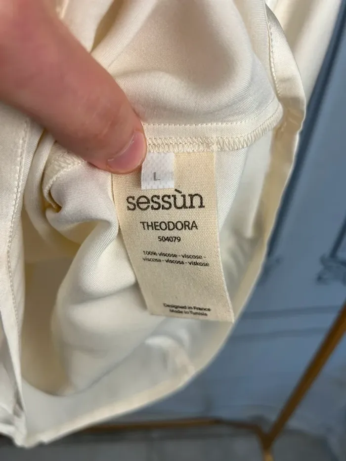T-Shirt Sessùn crème T.L neuf - photo numéro 5