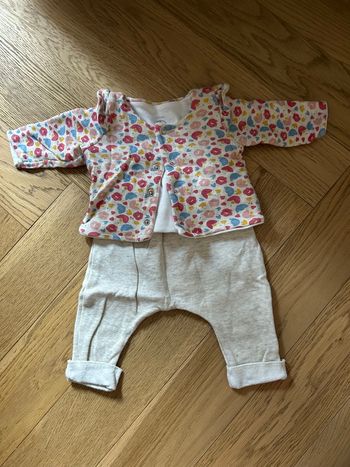 Ensemble gilet et pantalon - 1 mois - Petit Bateau - Parfait état 