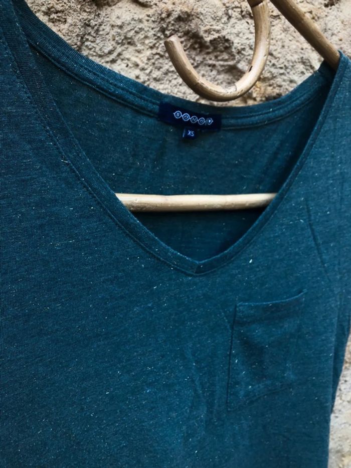 T shirt vert à paillettes - photo numéro 4
