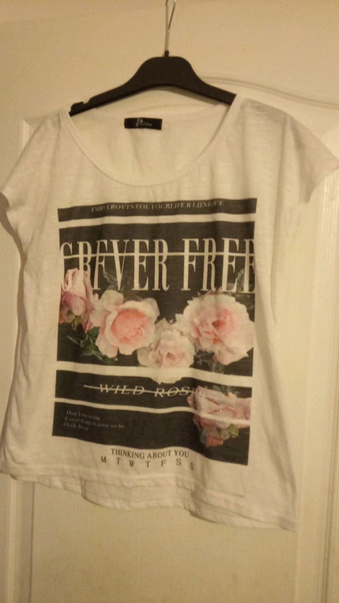 T-shirt manches courtes blanc