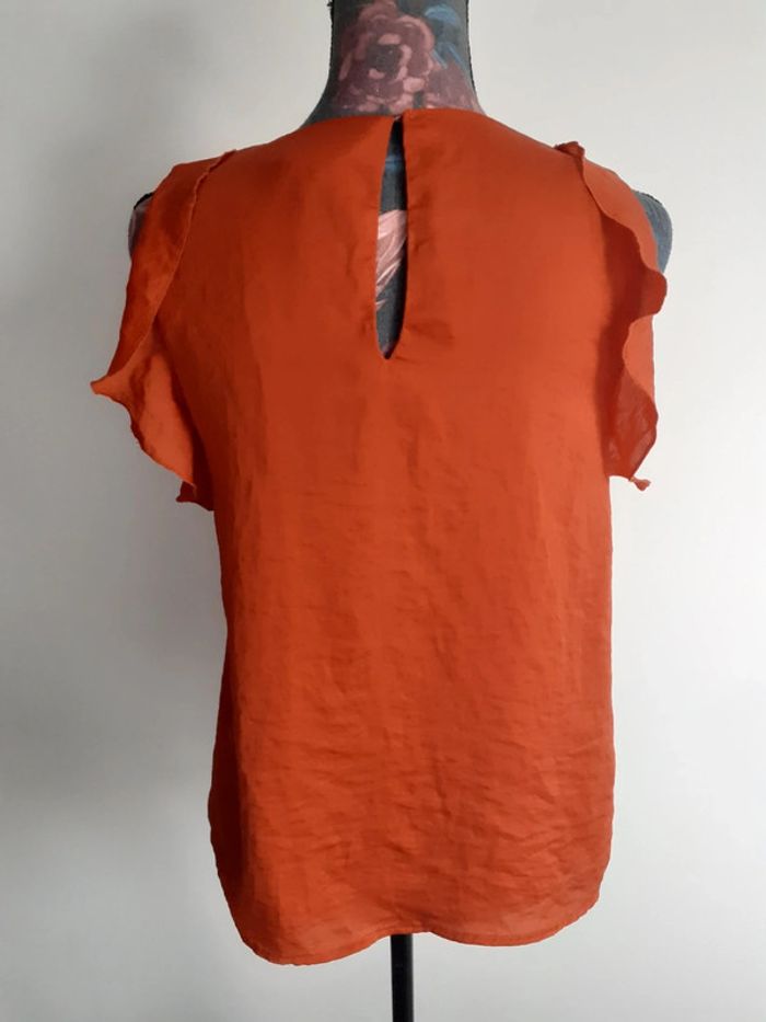 Blouse frou-frou rouge S - photo numéro 3