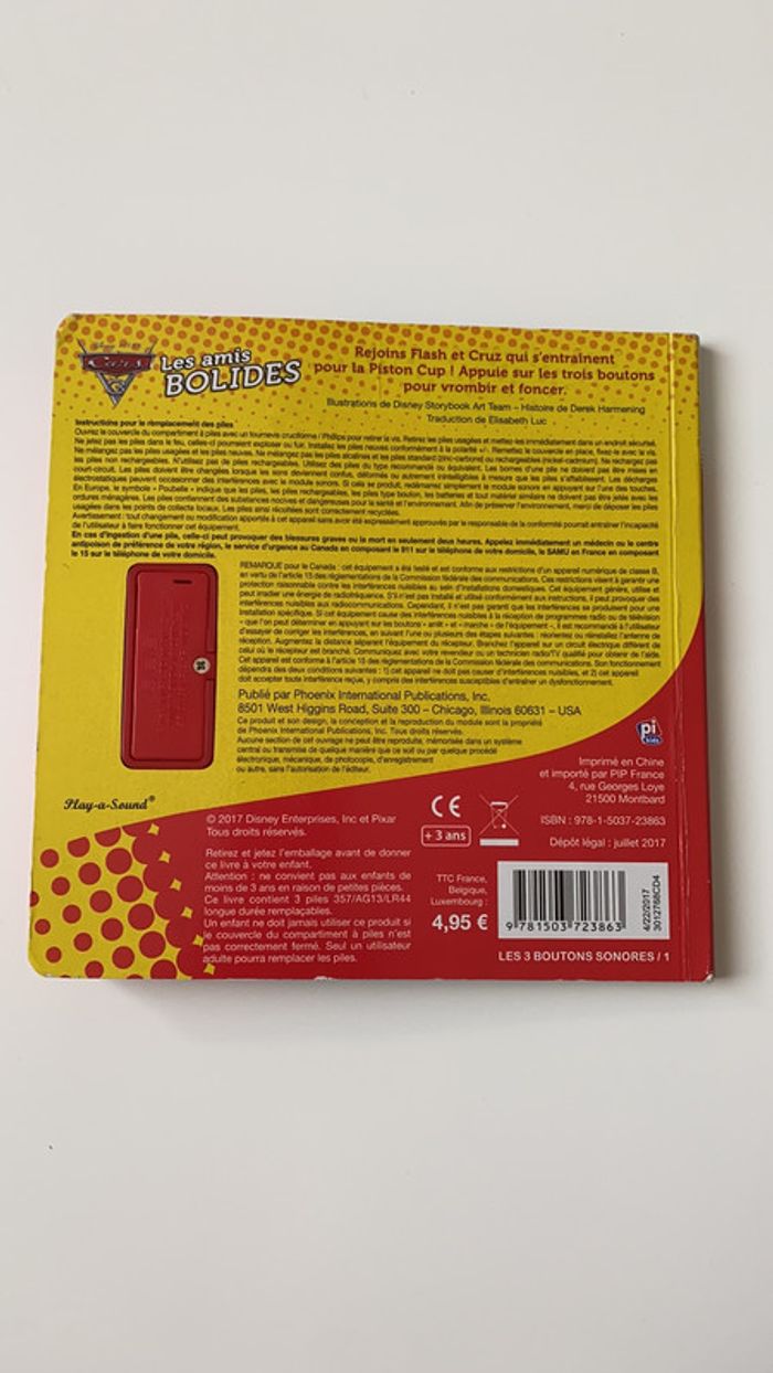 Livre sonore les amis bolides Disney Pixar Cars - photo numéro 3