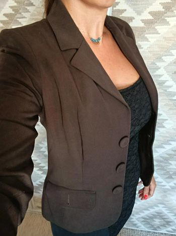 Veste blazer Caroll marron 36 3 boutons