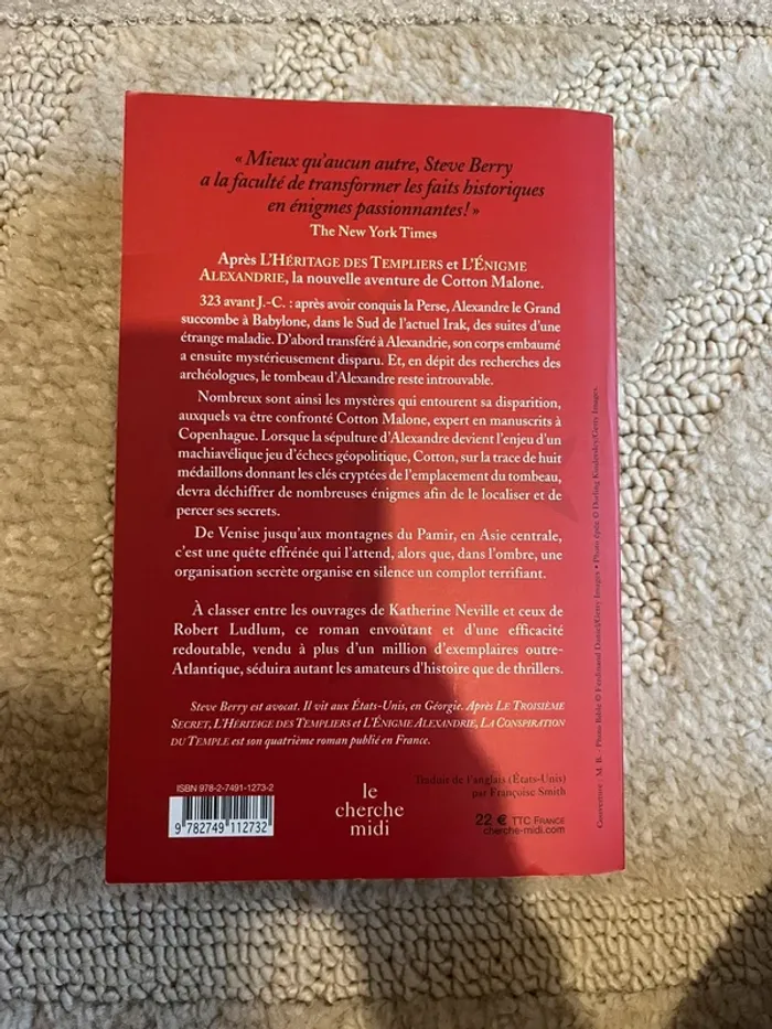 Roman policier La conspiration du Temple par Steve Berry - photo numéro 2