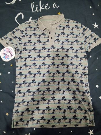 Polo gris "palmiers" _ T.M