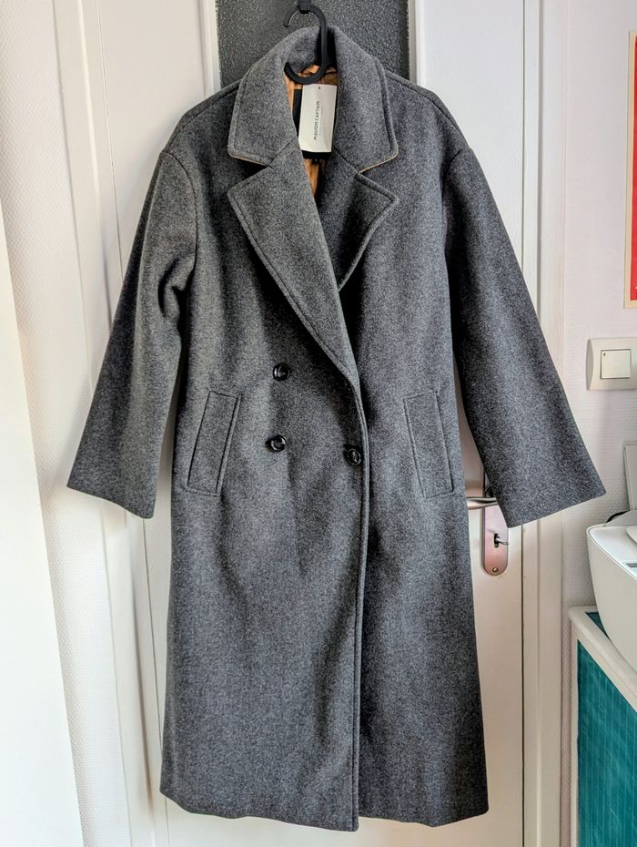 Manteau gris neuf long miss captain taille M