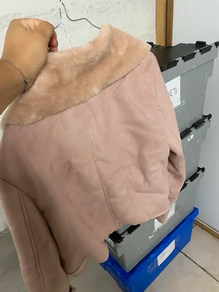 Veste femme perfecto daim bershka m bon état - photo numéro 5