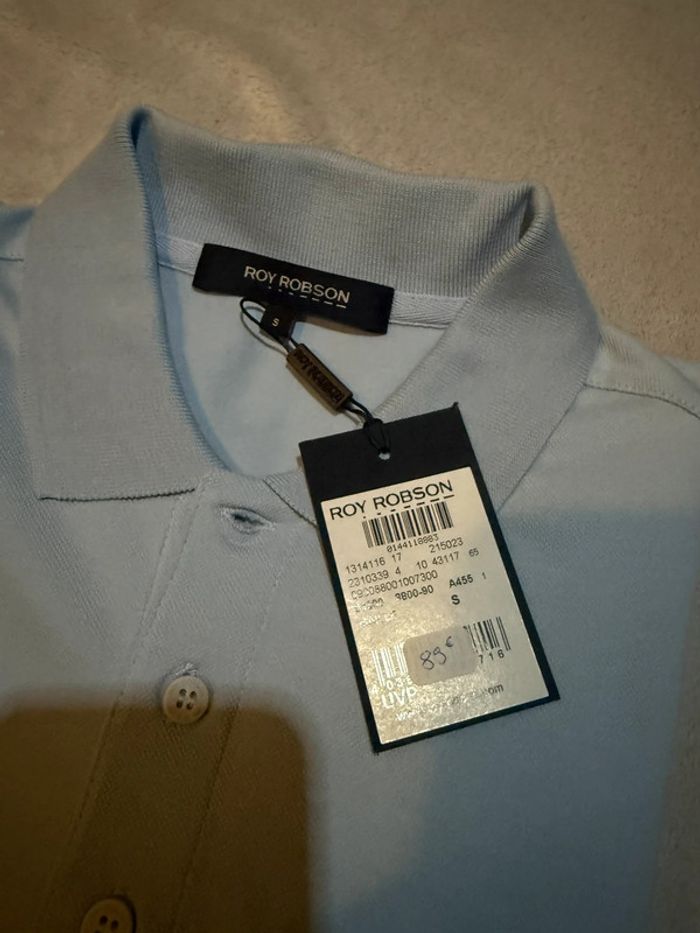 Roy Robson - Polo Bleu Ciel, taille S - photo numéro 2