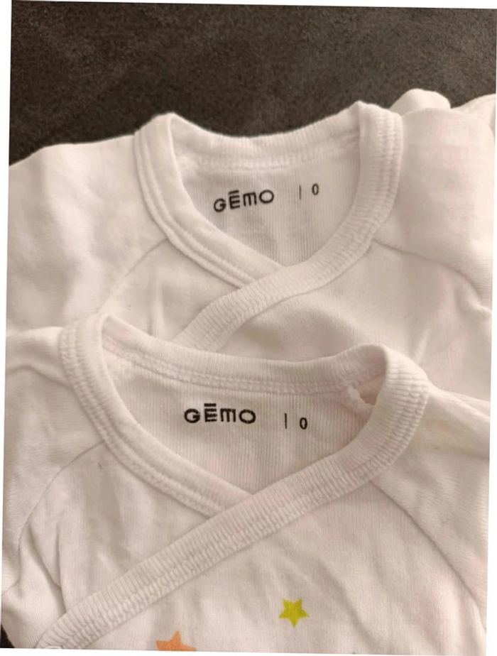 Lot de 5 bodies manches courtes 0 mois/ prema - photo numéro 5