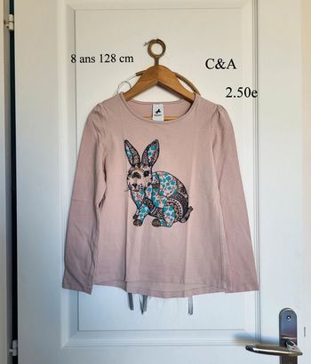 T-shirt manche longue c&a 8 ans