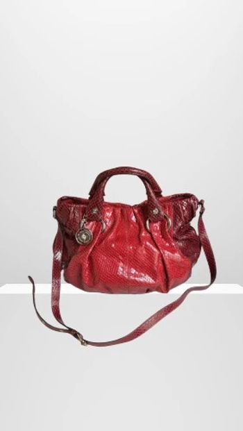 Sac Céline "Pillow Small" Ruby – Très bon état – Cuir verni effet reptile