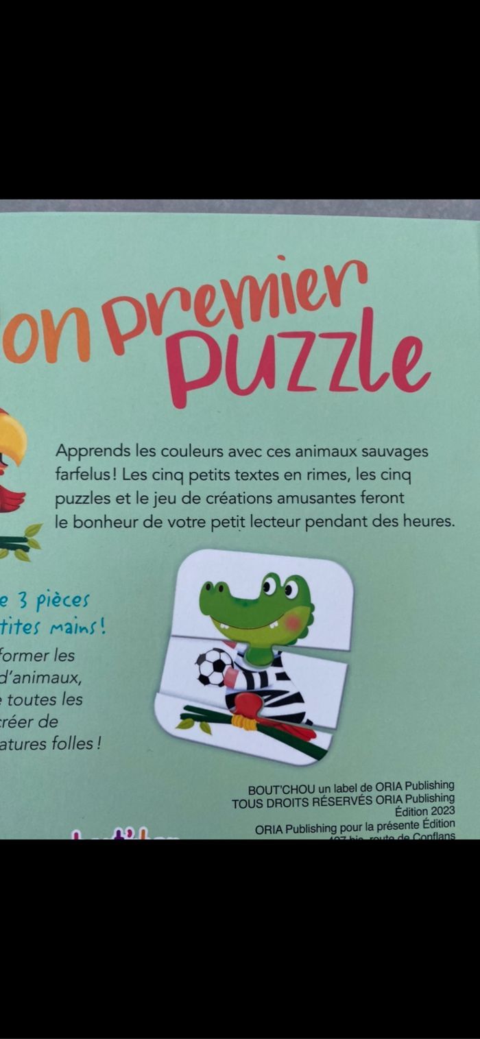 Mon premier livre puzzle animaux - photo numéro 10