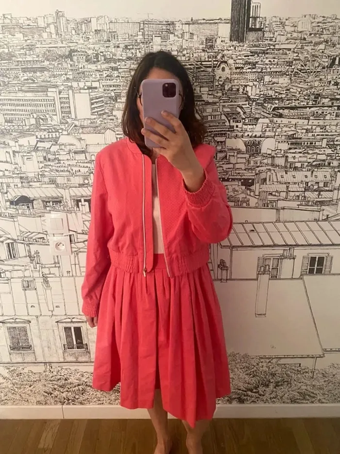 Petite veste courte style Bomber rose fushia Paule Ka taille 44 neuve - photo numéro 10