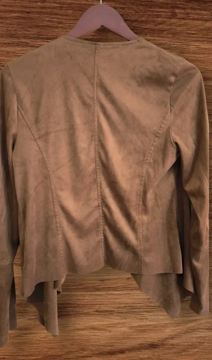 🌟 Veste camel effet suédine - Taille S 🌟 - photo numéro 2