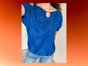 🎀 Blouse manche courte bleu