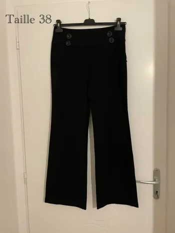 Pantalon noir large taille 38