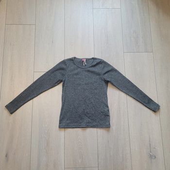 Maillot manche longue gris chiné. Fille 8 ans. Marque Orchestra