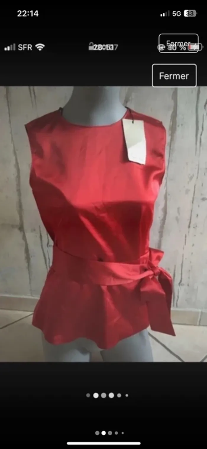 Neuve avec étiquette Magnifique blouse en 38/40 de la boutique Zara - photo numéro 2