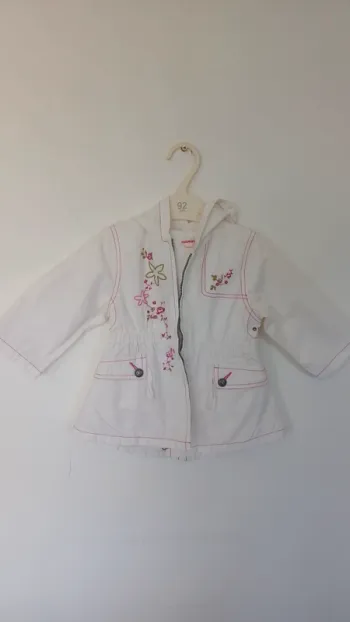Manteau catimini blanc mi saison 12 mois fille
