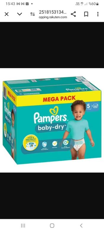 Pampers baby-dry taille 5