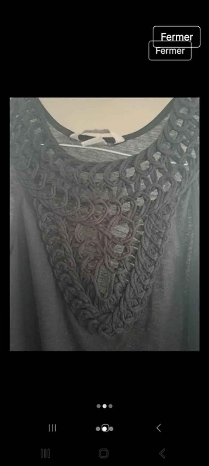 Top brodé H&M XS - photo numéro 2